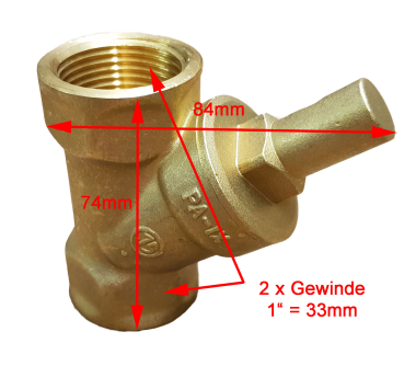 Schrägsitz Rückschlagventil 1"
