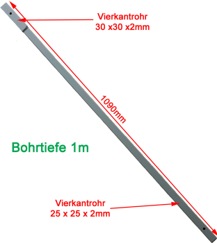 120 mm Erdbohrer 6 m
