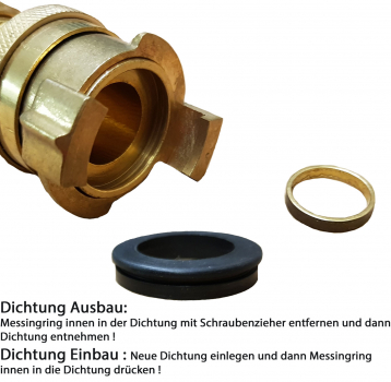 Anschlussset für GEKA -- AG 1" auf AG 1"