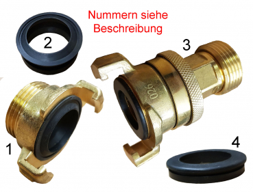 Anschlussset für GEKA -- AG 1" auf AG 1"
