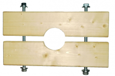 Holzzange für KG Rohr DN 125 / Brunnenrohr DN 115