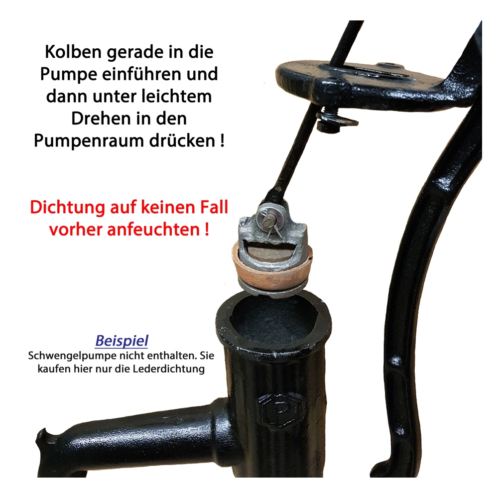 Ledermanschette Dichtung für Kolben Schwengelpumpe Typ 75 Pumpenzubehör Ø  50 mm