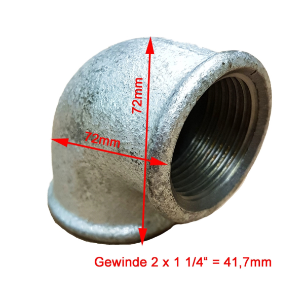 90° Rohrbogen 1 1/4"