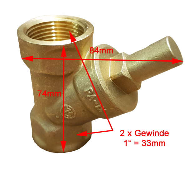 Schrägsitz Rückschlagventil 1"