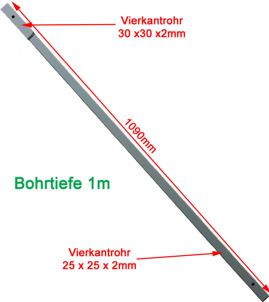 120 mm Erdbohrer 6 m