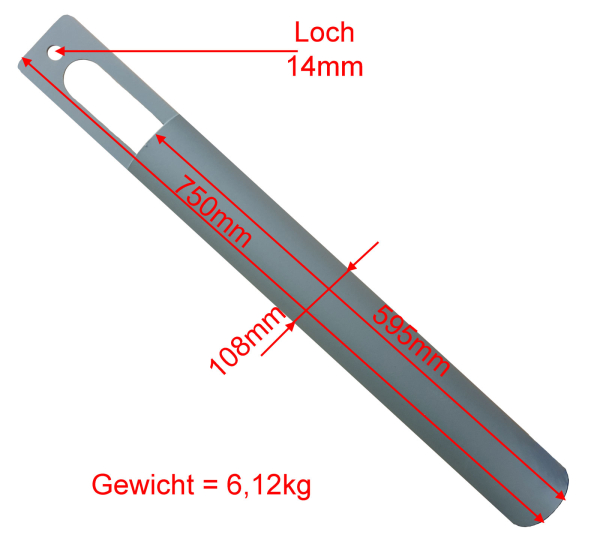 Komplettset - Plunscher 108 mm / Holzzange DN 115 / Ersatzdichtung