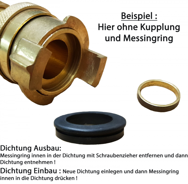 2 x Schnellverbinder-Dichtung für GEKA mit Kontermutter