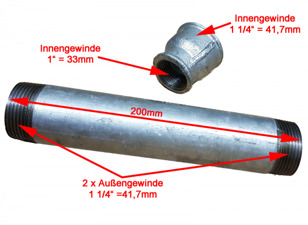 7 m Saugschlauch Set für Schwengelpumpen