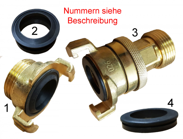 Anschlussset für GEKA -- AG 1" auf AG 1"