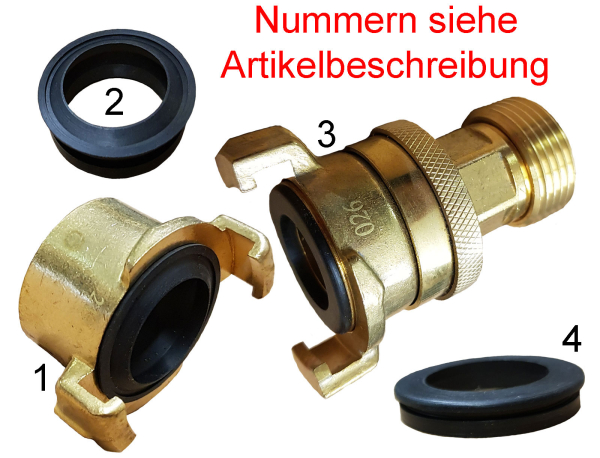 Anschlussset für GEKA -- IG 1" auf AG 1"