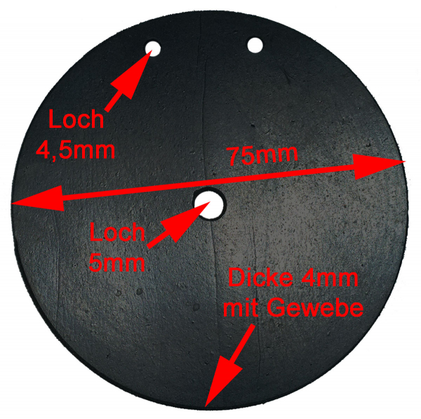 Dichtung für 90 mm Kiespumpe / Kiesbüchse
