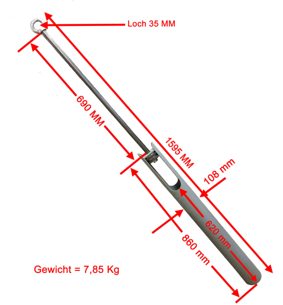 Komplettset - Kiespumpe 108 mm / Holzzange DN 125 / Ersatzdichtung
